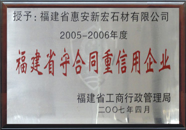Fujian Contract-abiding and Credit-keeping Unit 2005-2006